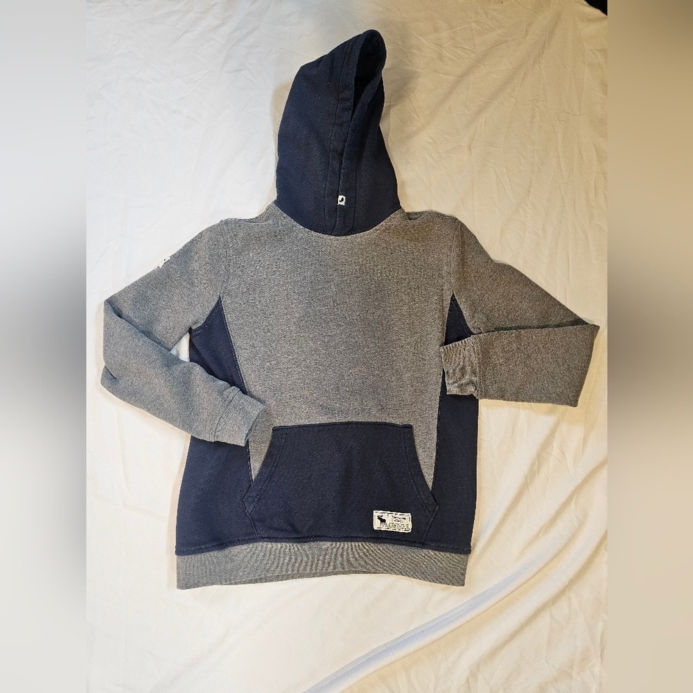Abercrombie Kids Soft Blue And Gray Hoodie Sweatshirt- Size 15-16